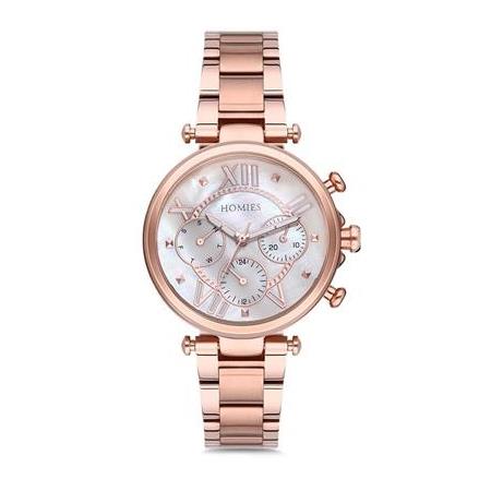 Homies Bayan Kol Saati Rose Gold Sedef Kadran  HM18035S01-RRS